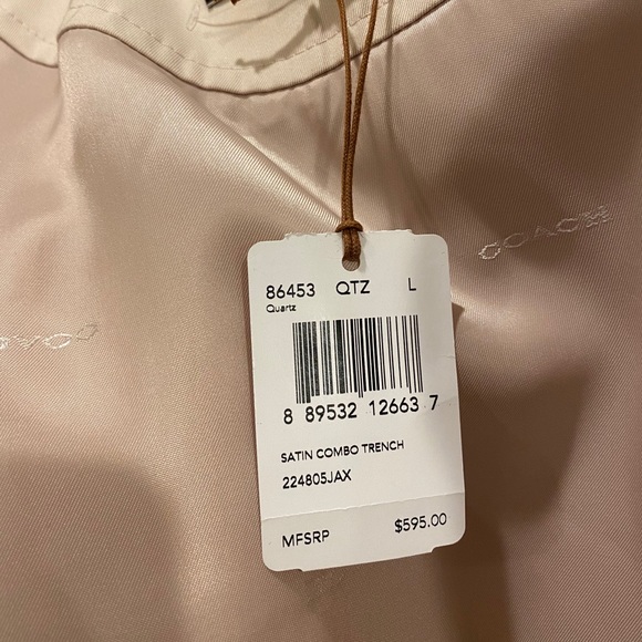 Coach Satin Combo Trench NWT - Picture 2 of 12